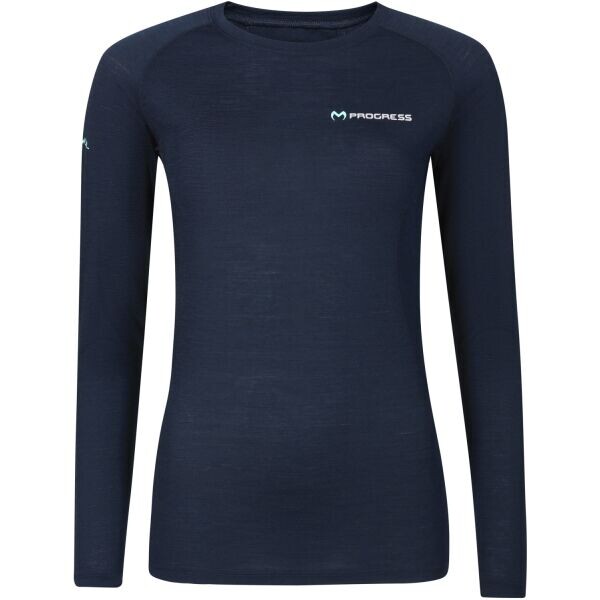 PROGRESS MA NDRZ 125 Dámské merino triko s dlouhým rukávem, černá, velikost
