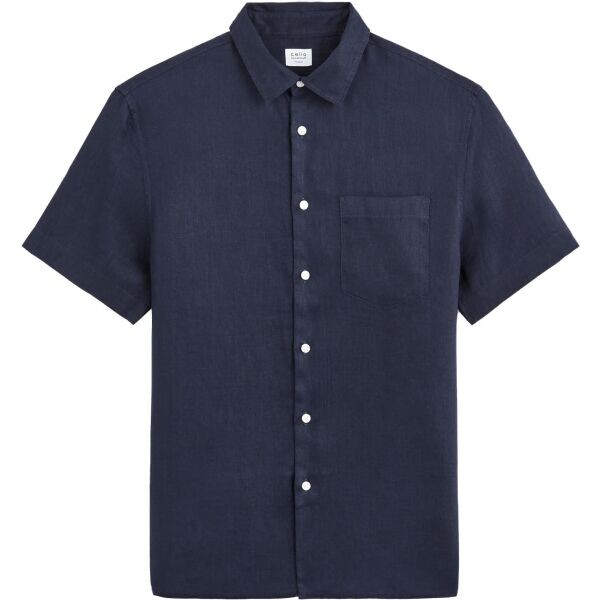 CELIO DAMARLIN Lehká pánská letní košile, tmavě modrá, velikost