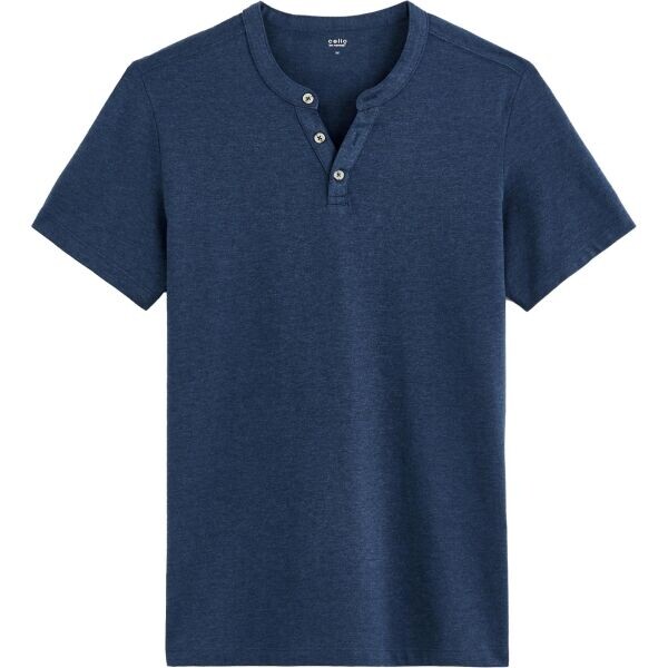 CELIO CEGETI Pánské bavlněné tričko, tmavě modrá, velikost