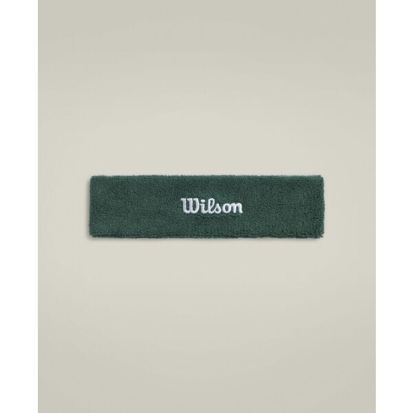 Wilson U TERRY LOGO HEADBAND Sportovní čelenka, zelená, velikost UNI