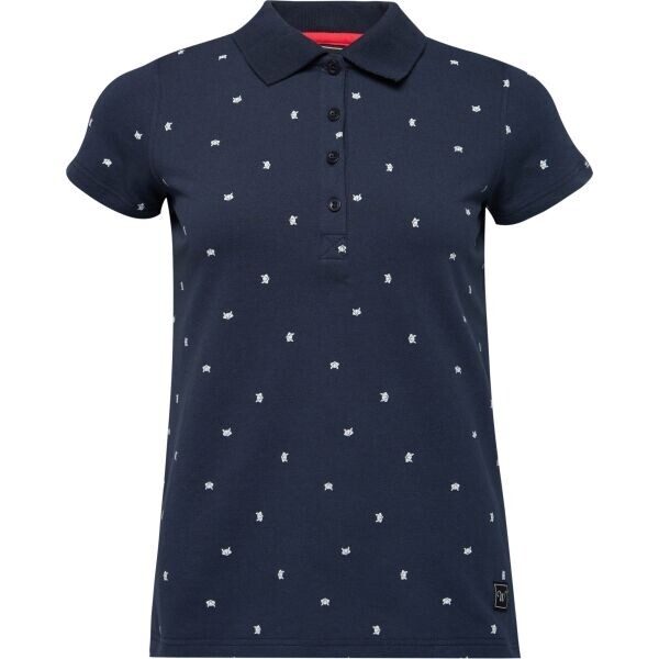 Willard LILOU Dámské triko s límečkem, tmavě modrá, velikost