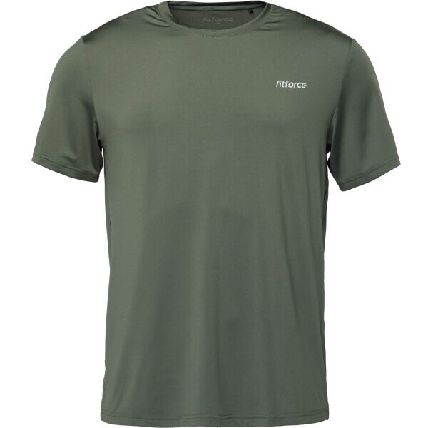 Fitforce NICCONE Pánské běžecké triko, khaki, velikost