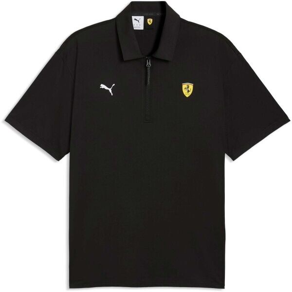 Puma FERRARI CLOUDSPUN POLO Pánské polo triko, černá, velikost