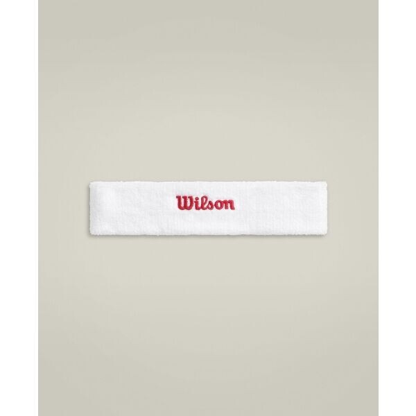 Wilson U TERRY LOGO HEADBAND Sportovní čelenka, bílá, velikost UNI