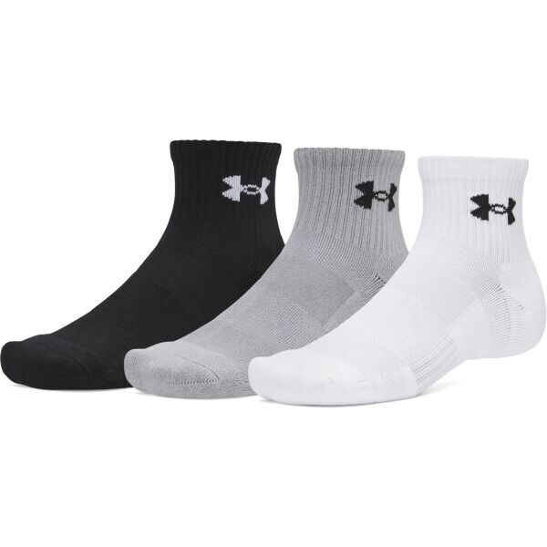 Under Armour PERFORMANCE COTTON 3PK QTR Sportovní ponožky, černá, velikost L