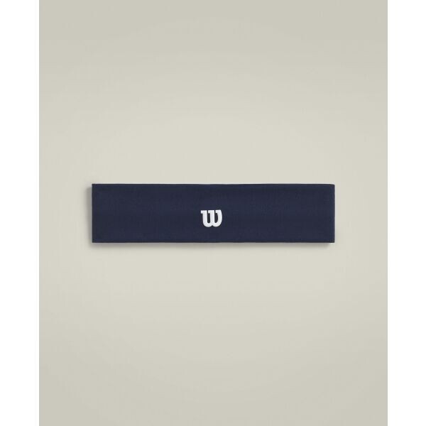 Wilson U LOGO WIDE HEADBAND Sportovní čelenka, tmavě modrá, velikost UNI