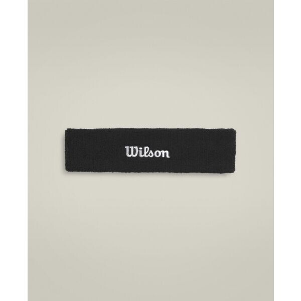 Wilson U TERRY LOGO HEADBAND Sportovní čelenka, černá, velikost UNI