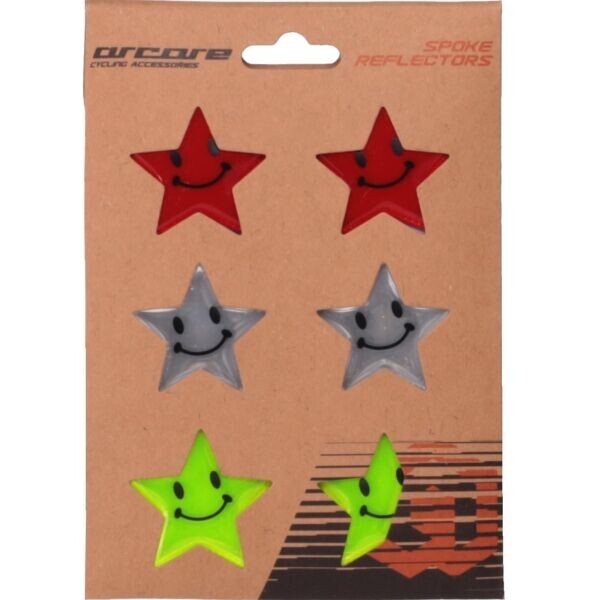 Arcore AR STARS 6 Reflexní hvězdičky do výpletu kola, mix, velikost
