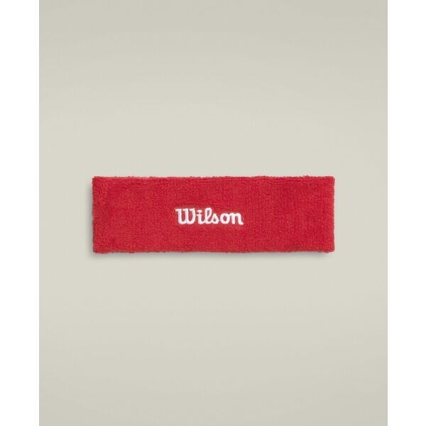 Wilson U TERRY LOGO HEADBAND Sportovní čelenka, červená, velikost UNI