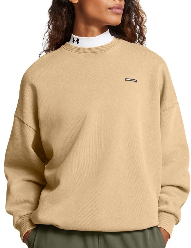 Mikina Under Armour UA Icon HWT Flc OS Crew-BRN