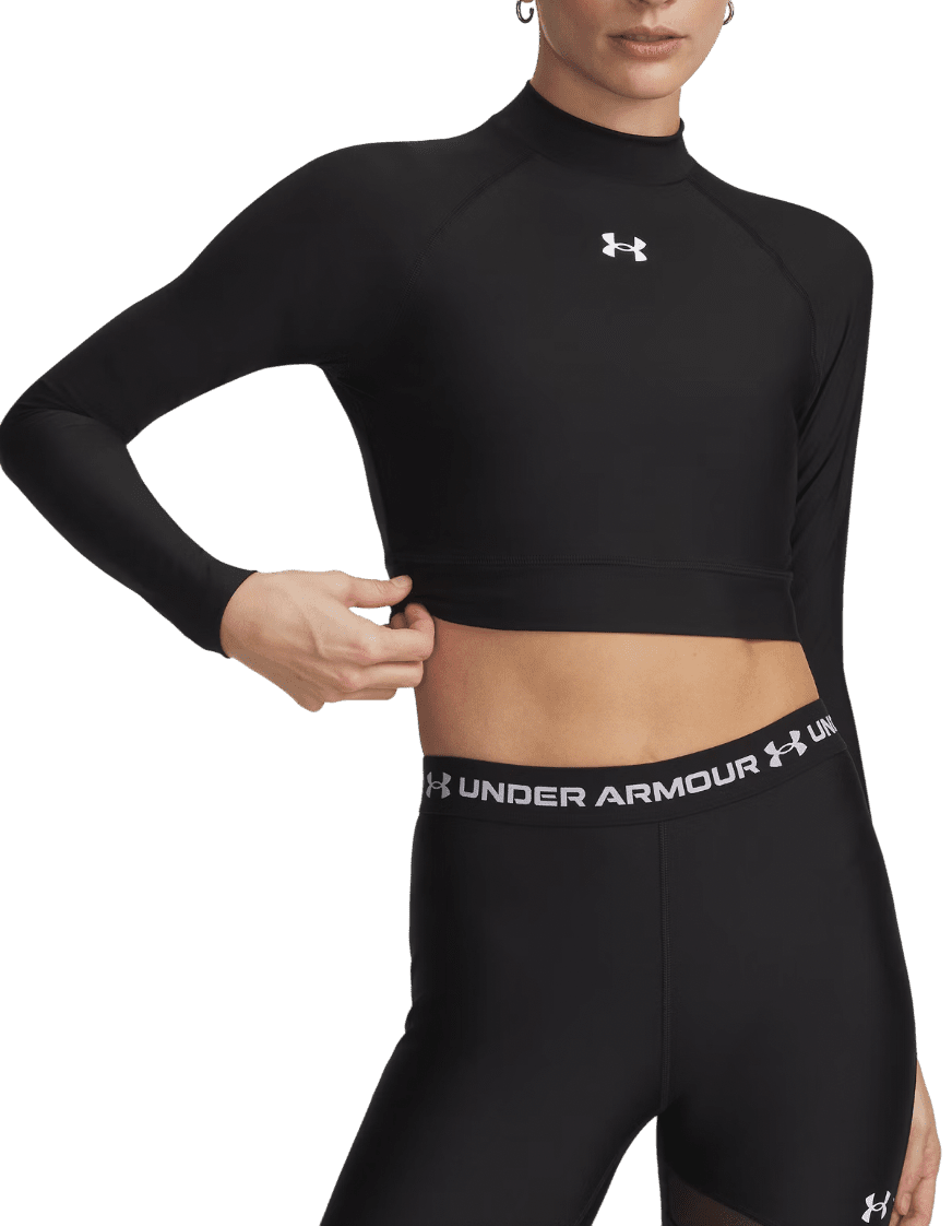 Triko s dlouhým rukávem Under Armour Under Armour HeatGear Crop Mock Women