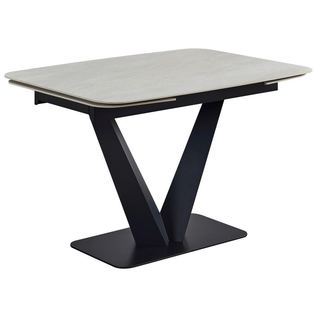 Novel JÍDELNÍ STŮL, černá, bílá, 120-180/90/76 cm