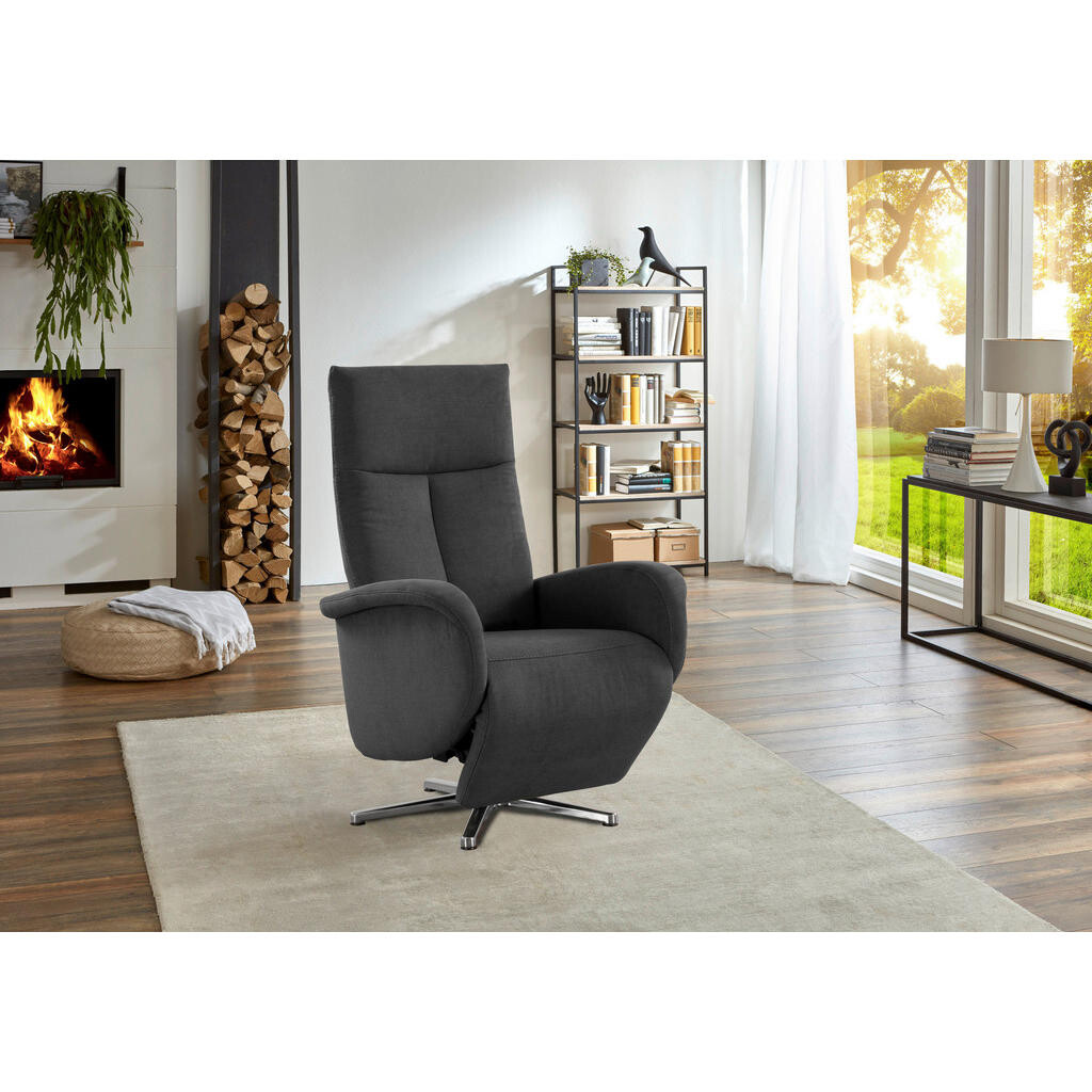 Sit & More RELAXAČNÍ KŘESLO, textil, tmavě šedá