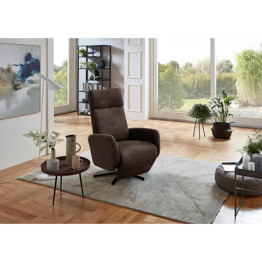 Sit & More RELAXAČNÍ KŘESLO, textil, mokka