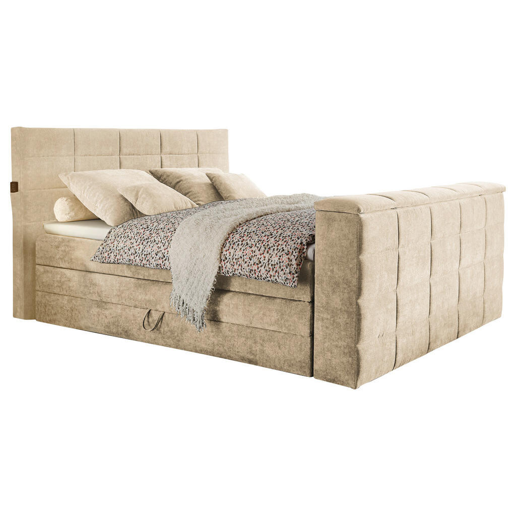 Carryhome POSTEL BOXSPRING, 180/200 cm, pískové barvy