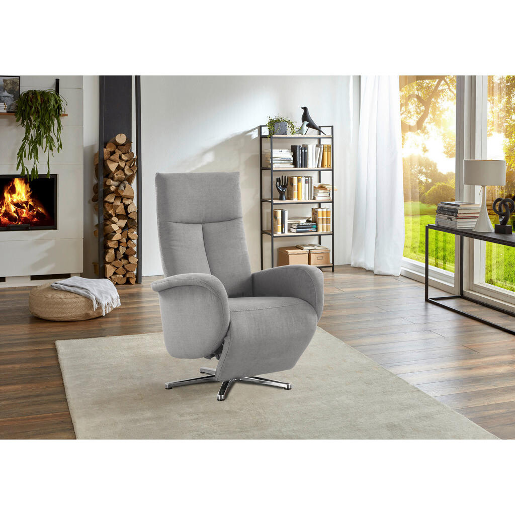 Sit & More RELAXAČNÍ KŘESLO, textil, barvy stříbra