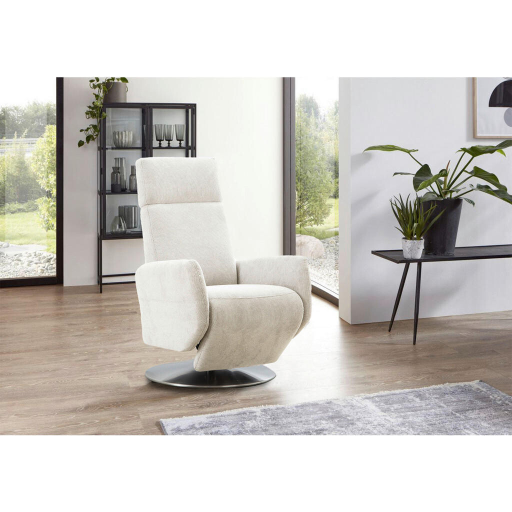 Sit & More RELAXAČNÍ KŘESLO, textil, krémová