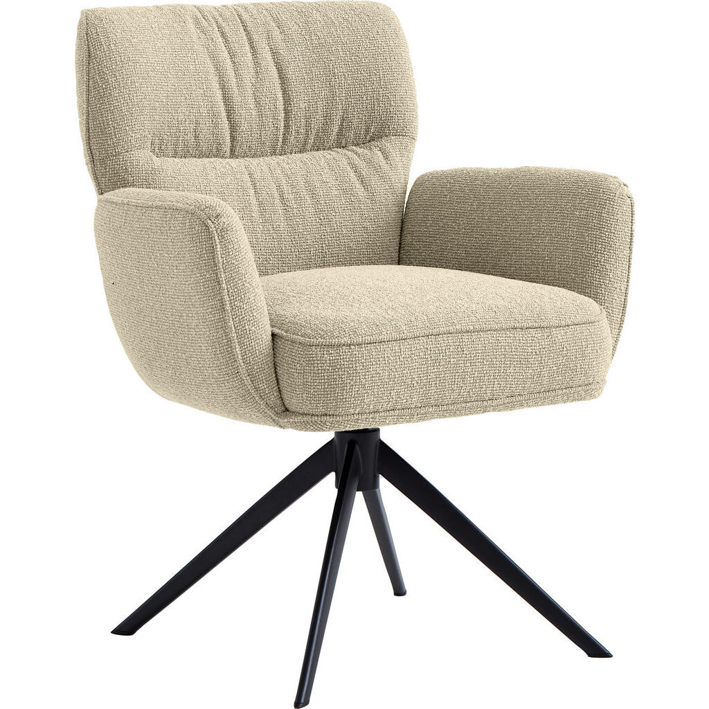 Novel ŽIDLE S PODRUČKAMI, železo, vzhled lnu, černá, světle zelená, béžová