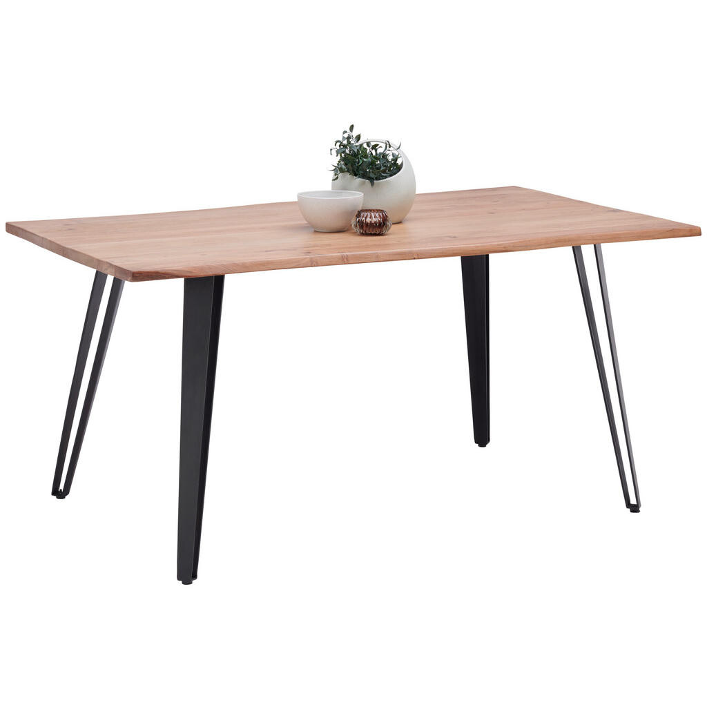 Livetastic JÍDELNÍ STŮL, akácie, černá, barvy akácie, 160/90/77 cm