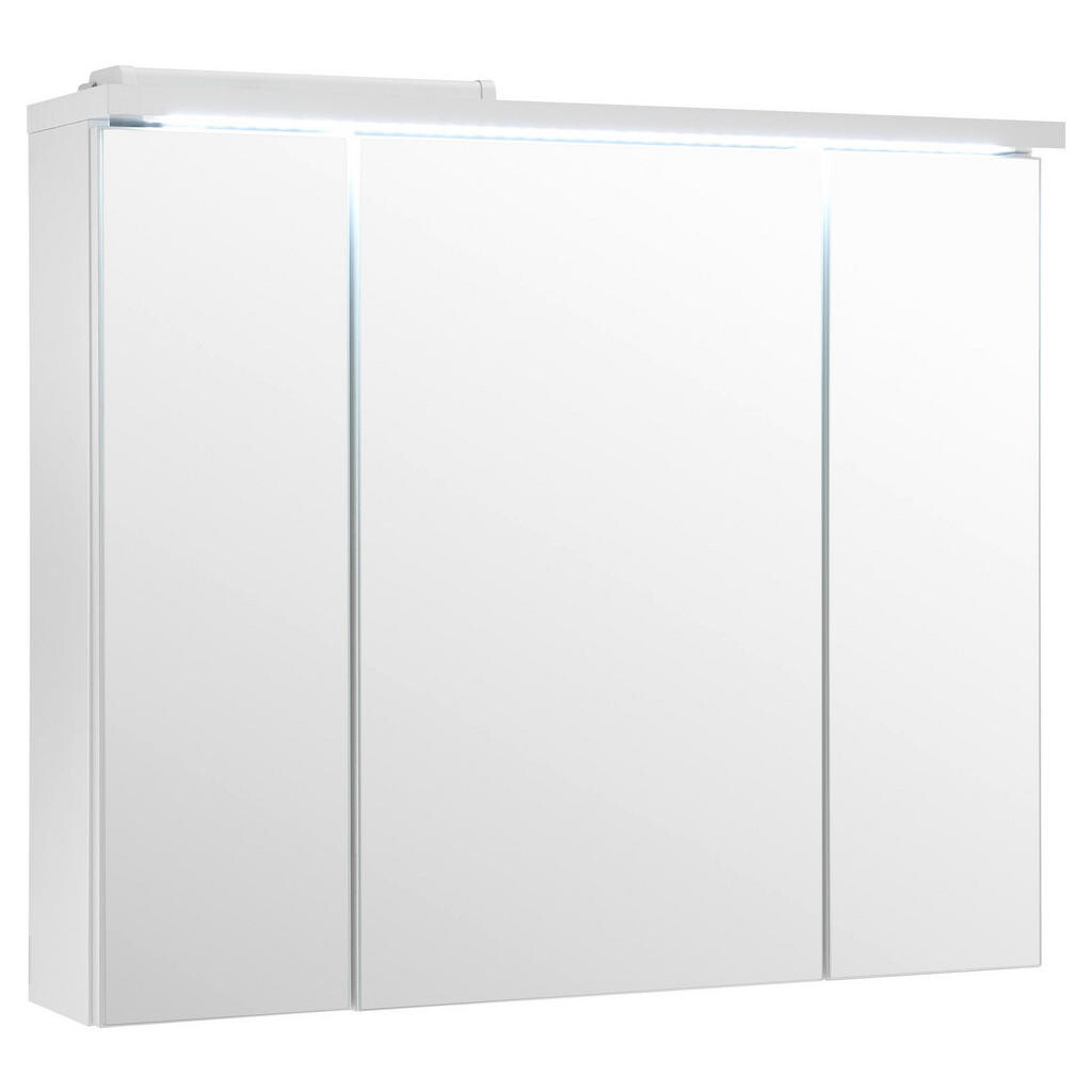 Livetastic ZRCADLOVÁ SKŘÍŇKA, bílá, 80/69/20 cm