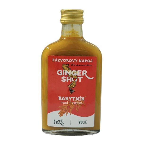 Ginger shot – Rakytník, med + citron 200 ml