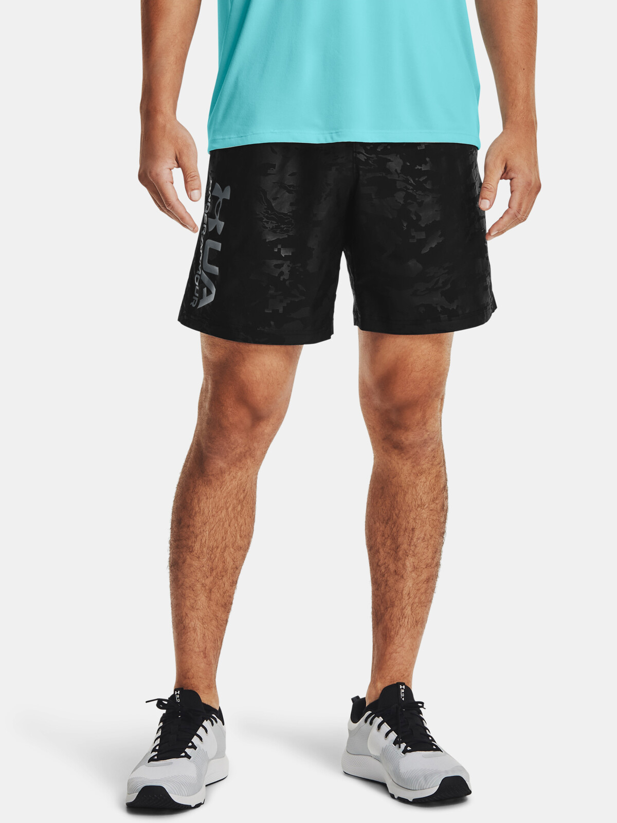 Under Armour Kraťasy UA Woven Emboss Shorts-BLK - Pánské