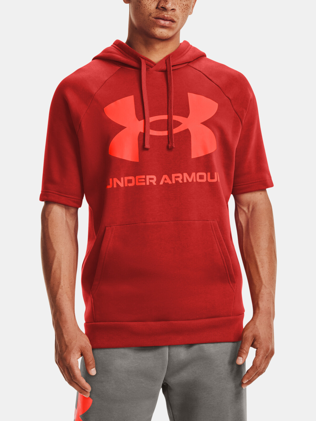 Under Armour Mikina UA Rival Flc Big Logo SS HD-ORG - Pánské