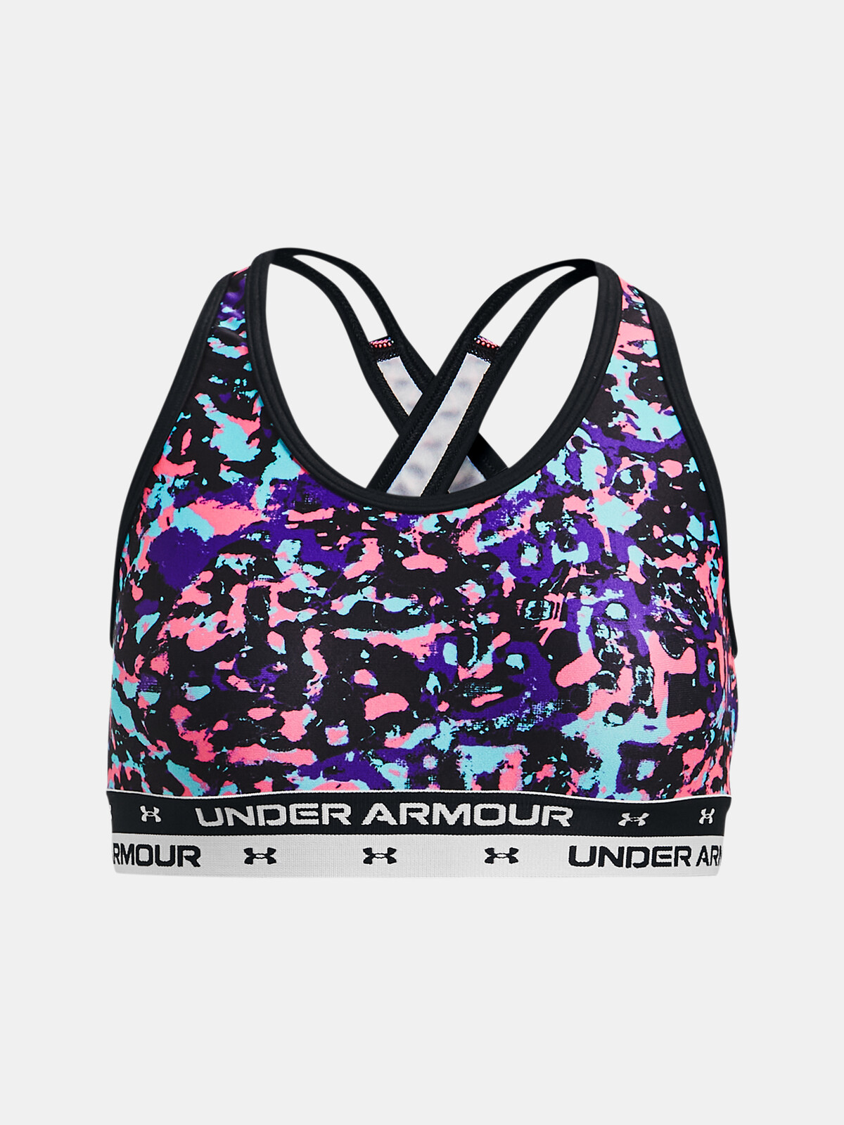 Under Armour Podprsenka Crossback Printed-BLK - Holky