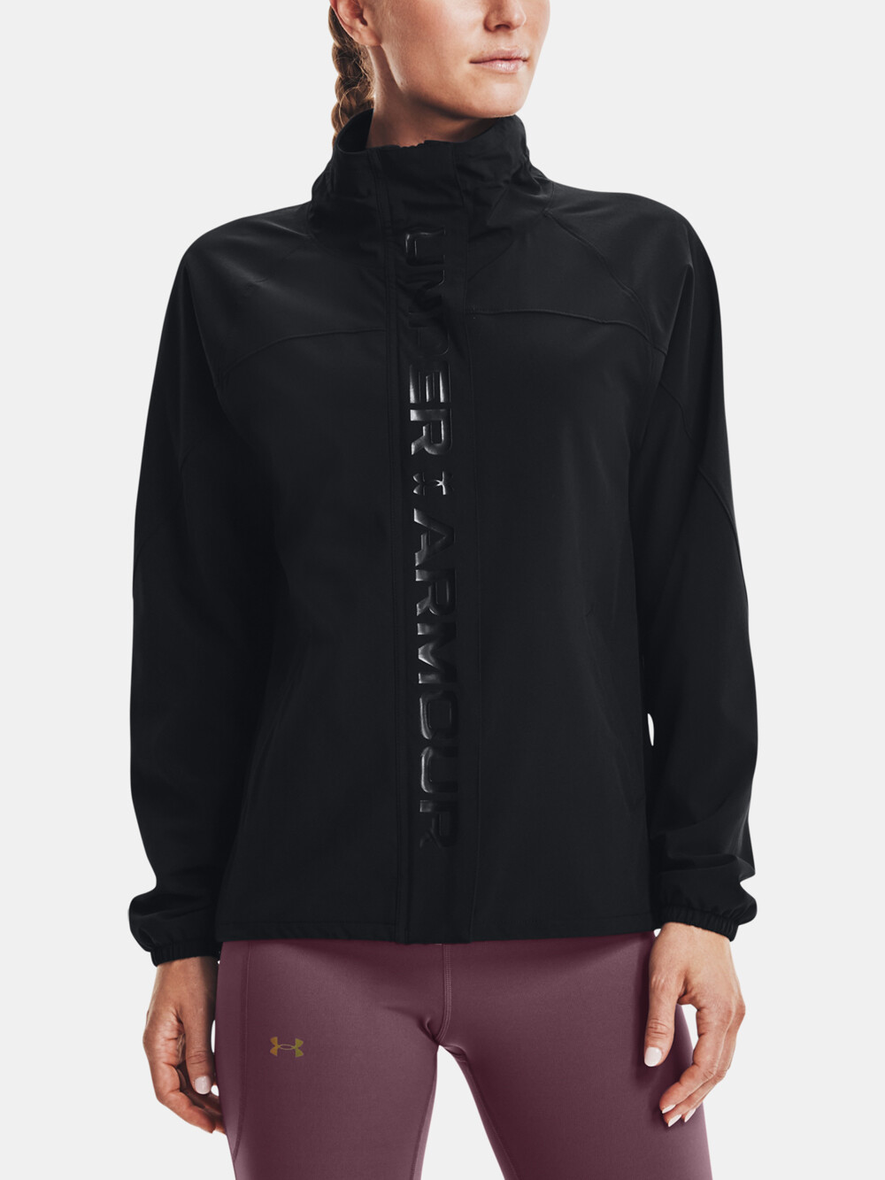 Under Armour Bunda Rush Woven FZ Jacket-BLK - Dámské