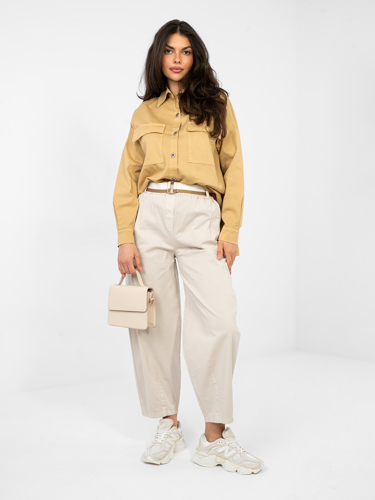 Jednobarevná košile camel