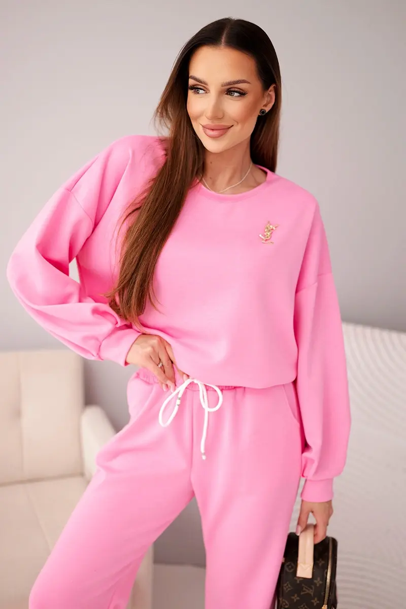 Dámská souprava Kesi Włoski s brož, světle růžová