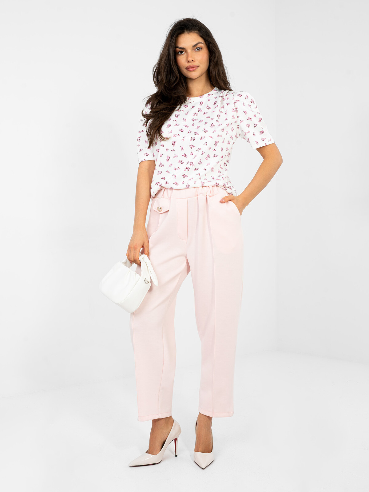 Vzorovaná halenka s krátkým rukávem