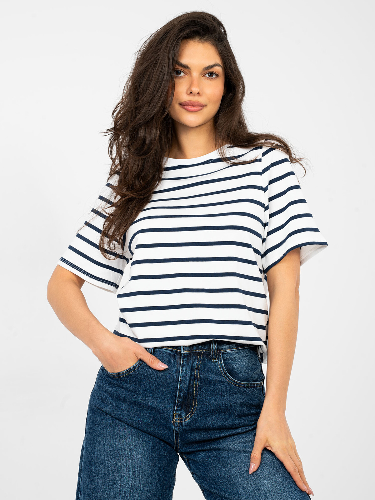 Pruhované tričko bílo-modré