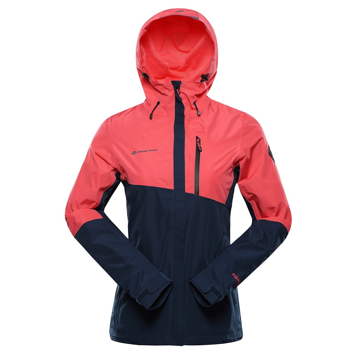 Dámská nepromokavá bunda s ptx membránou alpine pro norema 3 červená s