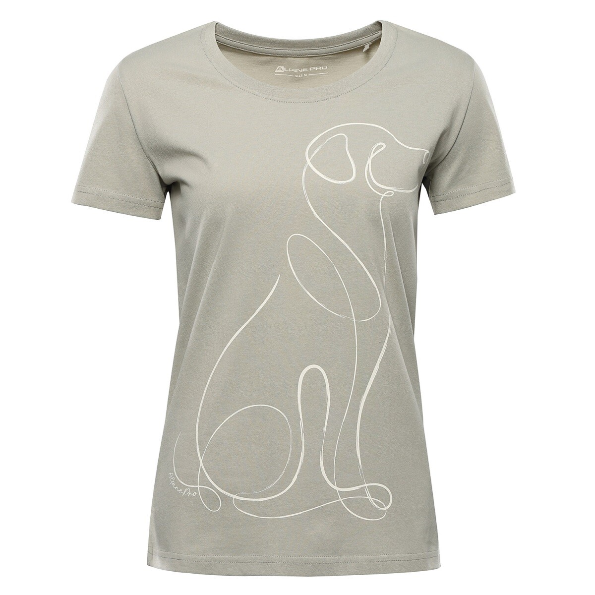 Dámské triko z organické bavlny alpine pro termesa 3 šedá m