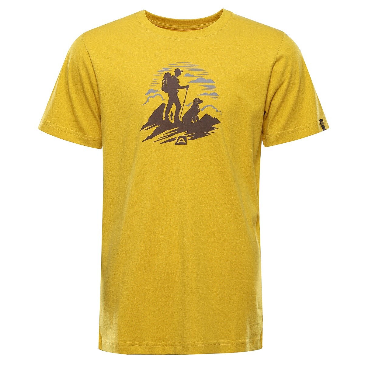 Pánské triko z organické bavlny alpine pro termes 3 žlutá xs