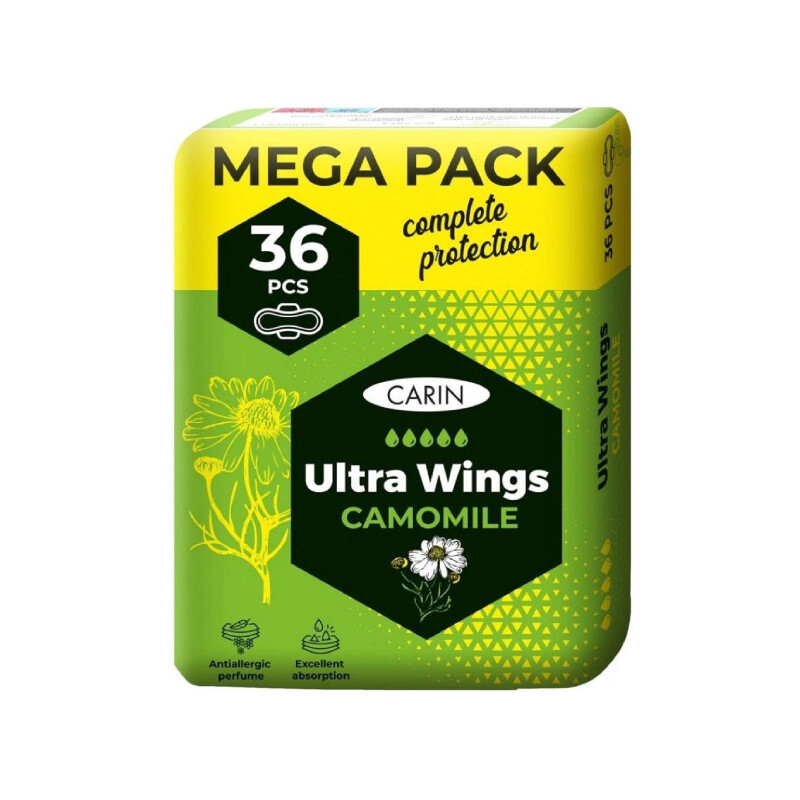 Carin ultra Camomile dámské vložky, 36 ks
