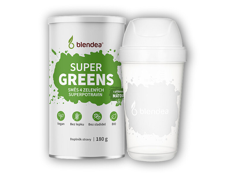 Blendea Blendea SUPERGREENS 180g + MINI Shaker 300ml Varianta: máta