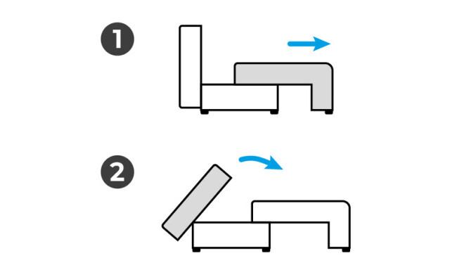 Rohová rozkládací sedačka ELMA LL šedá