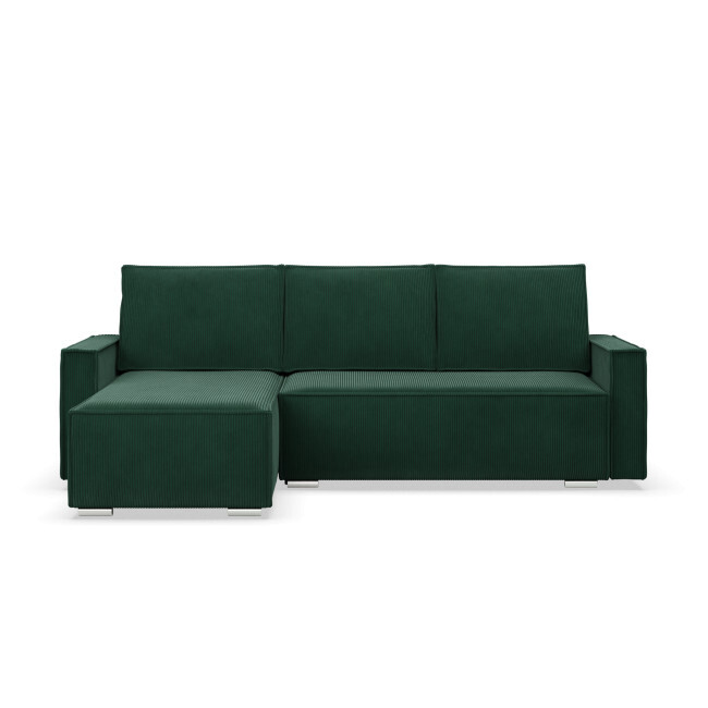 Rohová rozkládací sedačka NOTO Poso 014 lahvově zelená