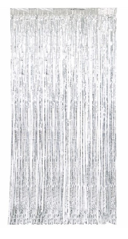 Párty závěs stříbrný 1 m x 2 m