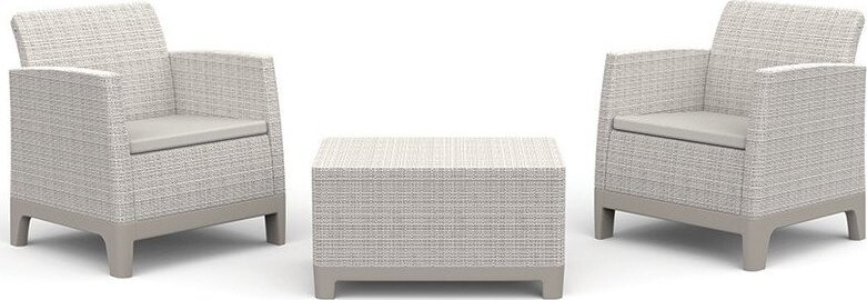 Šedobéžový zahradní lounge set pro 2 Scandi Forma – Keter