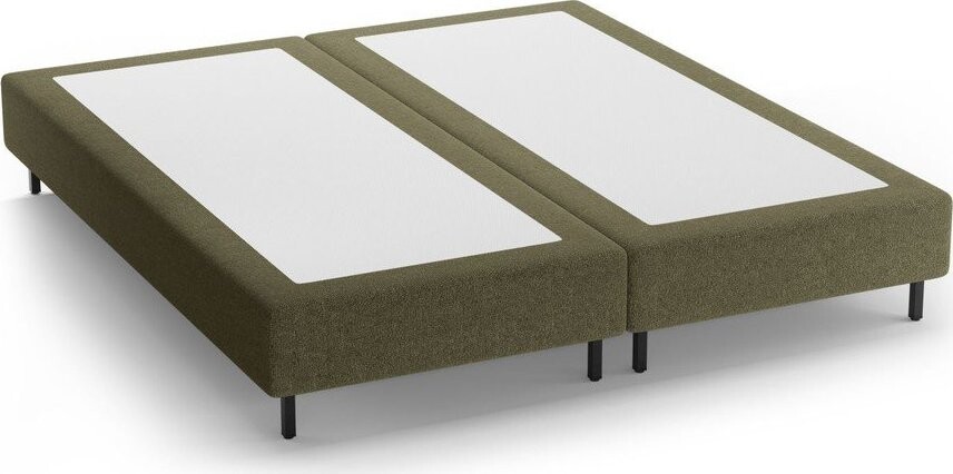 Zelená čalouněná dvoulůžková postel bez čela 140x200 cm Whale – Micadoni