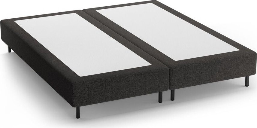 Černá čalouněná dvoulůžková postel bez čela 140x200 cm Whale – Micadoni