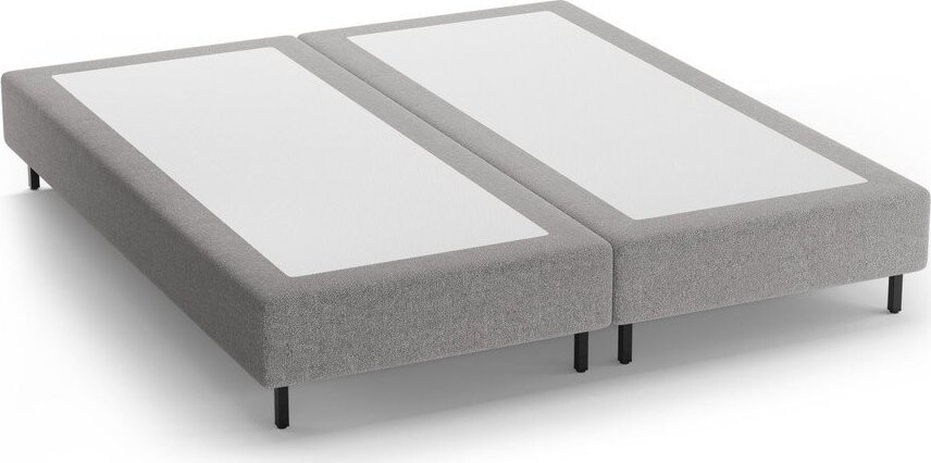 Šedá čalouněná dvoulůžková postel bez čela 140x200 cm Whale – Micadoni