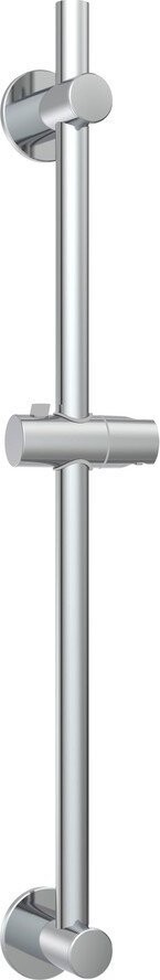 Sprchová tyč bez vrtání z nerezové oceli v leskle stříbrné barvě s posuvným držákem 70 cm – Wenko