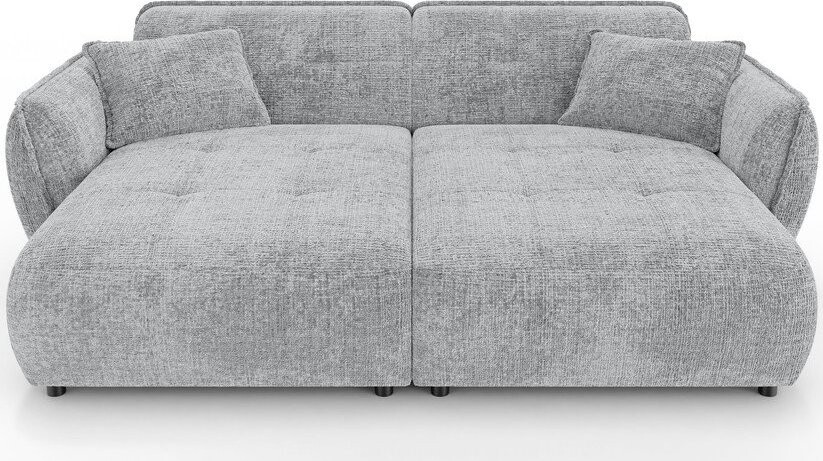 Světle šedá žinylková pohovka s lenoškou 252 cm Nelia Big – Ropez