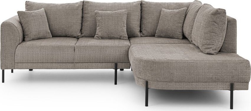Taupe žinylková rohová pohovka (pravý roh/do L) Mauris – Ropez
