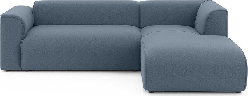 Modrá rohová pohovka (pravý roh/s lenoškou) Merid – Ropez