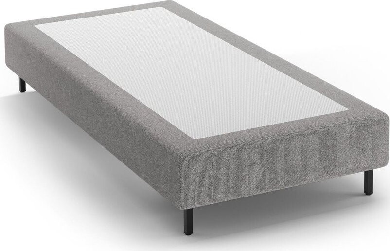 Šedá čalouněná jednolůžková postel bez čela 90x200 cm Whale – Micadoni